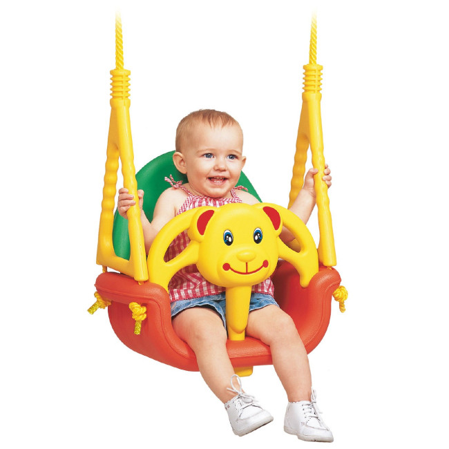 Качели-сиденья «Мишка» 3-в-1 Edu-Toys, 130 х 162 см - разноцветная