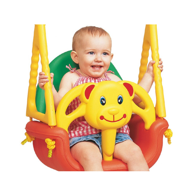 Качели-сиденья «Мишка» 3-в-1 Edu-Toys, 130 х 162 см - разноцветная