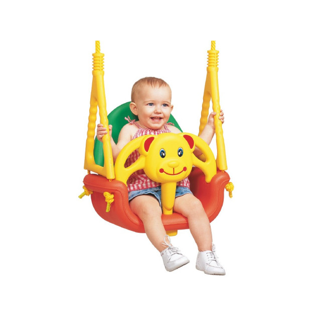 Качели-сиденья «Мишка» 3-в-1 Edu-Toys, 130 х 162 см - разноцветная