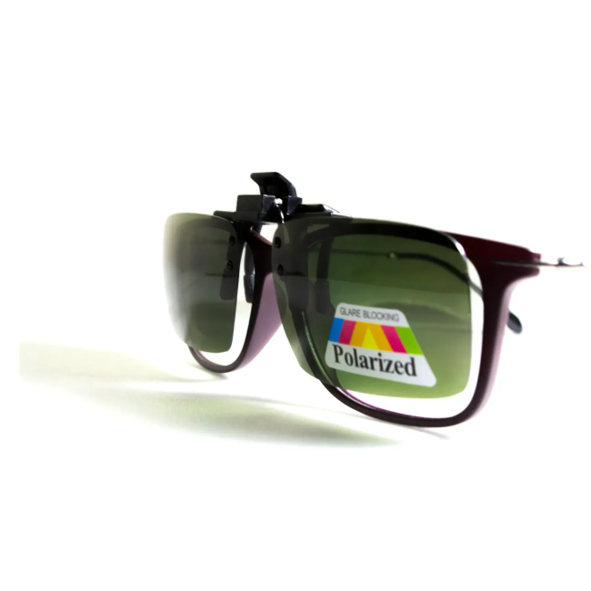 Полярізаційна накладка на окуляри, темно-зелена