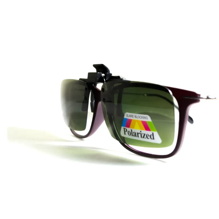 Поляризационная накладка на очки, темно-зеленая