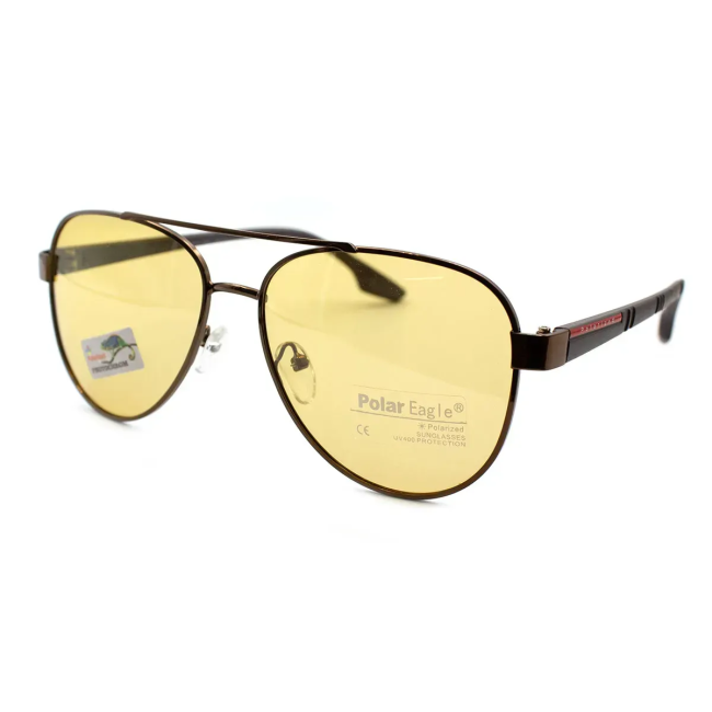 Окуляри фотохромні з поляризацією Polar Eagle PE8435-C2 Photochromic, жовті