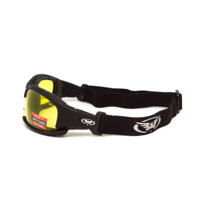 Окуляри захисні з ущільнювачем Global Vision Assault Anti-Fog, жовті