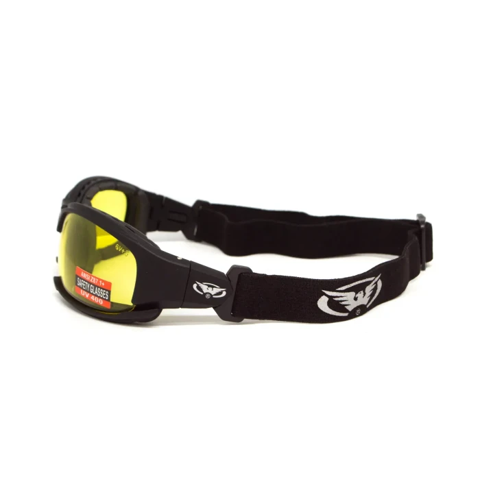 Очки защитные с уплотнителем Global Vision Assault Anti-Fog, желтые