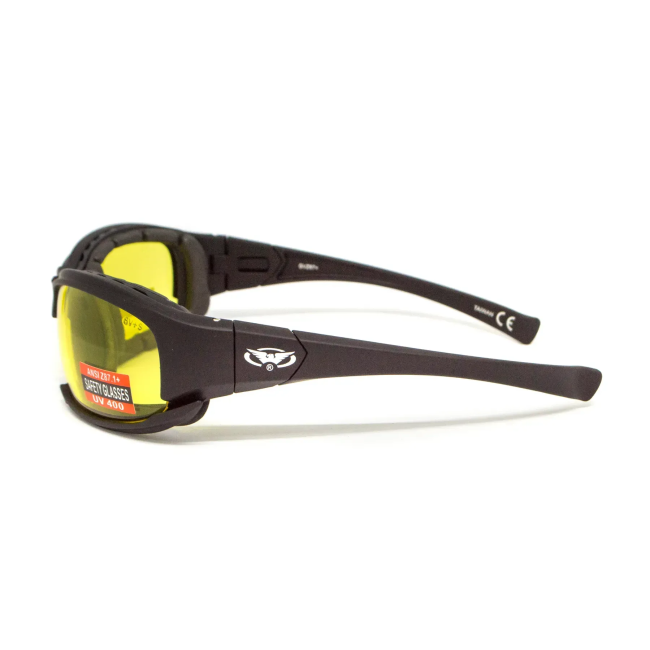 Окуляри захисні з ущільнювачем Global Vision Assault Anti-Fog, жовті