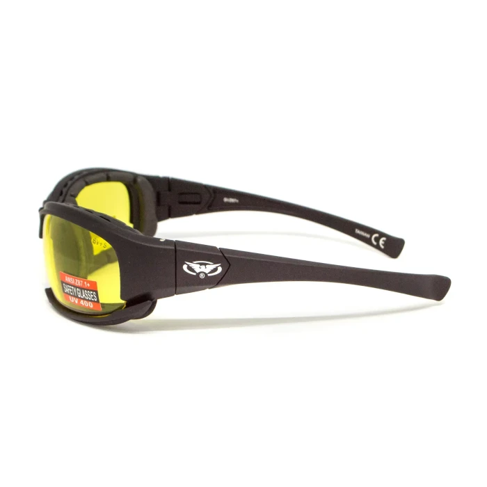 Очки защитные с уплотнителем Global Vision Assault Anti-Fog, желтые