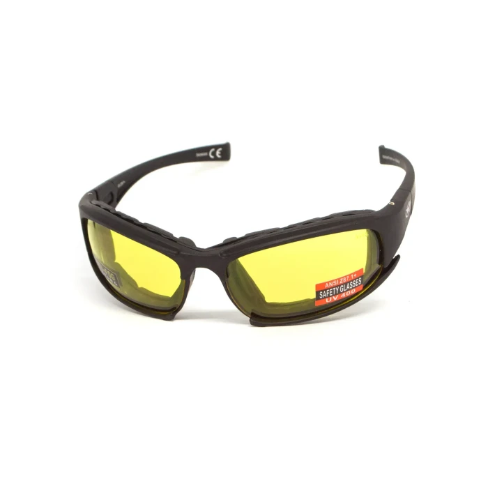 Очки защитные с уплотнителем Global Vision Assault Anti-Fog, желтые