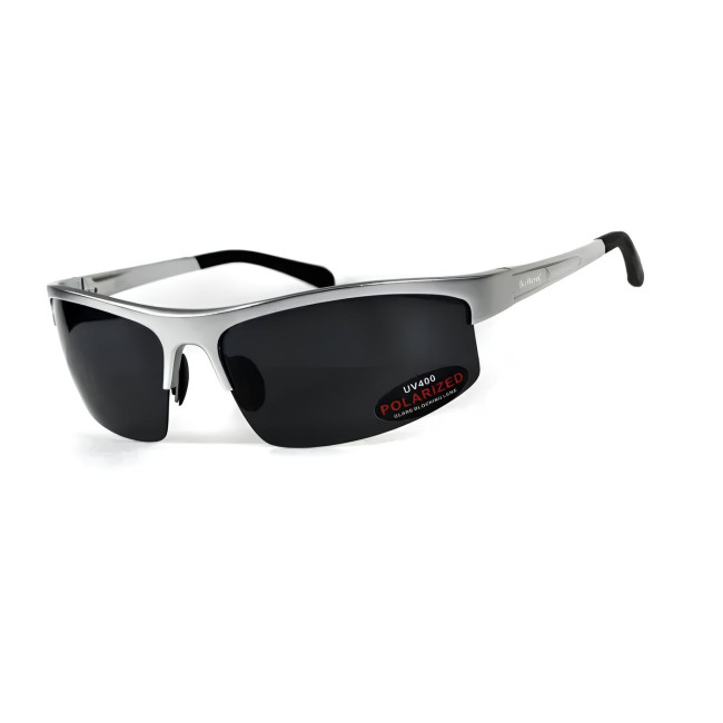 Окуляри поляризаційні BluWater Alumination-5 Silver Polarized, чорні