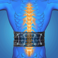 Поясничный декомпрессионный пояс inSPORTline Lombes - черный/М