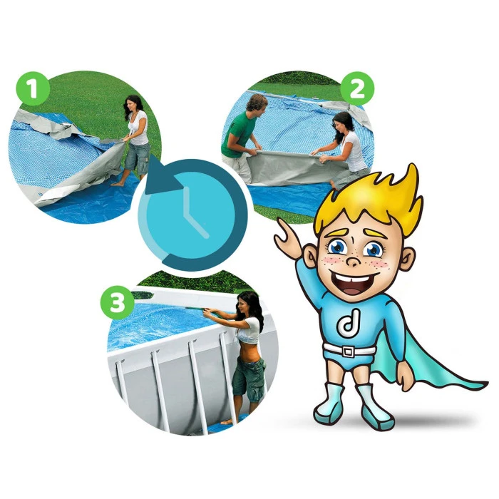 Басейн каркасний прямокутний 17в1 Bestway 56456N 412x201x122 см