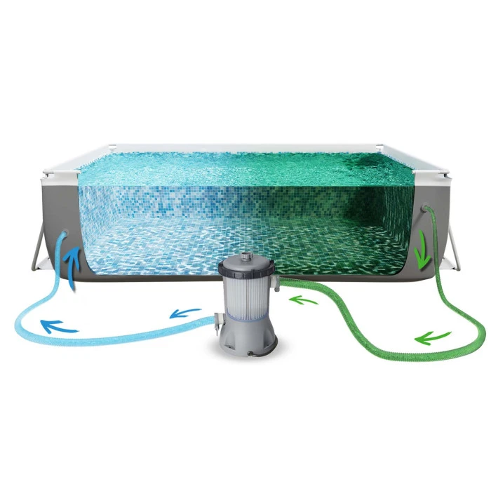 Басейн каркасний прямокутний 17в1 Bestway 56456N 412x201x122 см