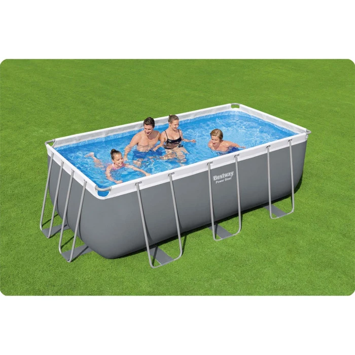 Басейн каркасний прямокутний 17в1 Bestway 56456N 412x201x122 см