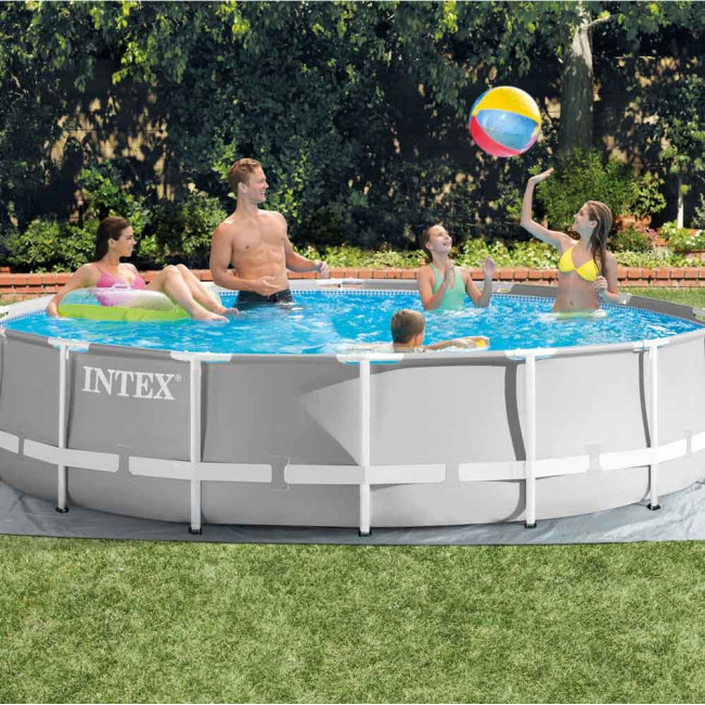 Басейн каркасний 12в1 INTEX 26720GN, 427 x 107 см, сірий