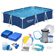 Бассейн каркасный прямоугольный 16в1 Bestway 56404N, 300 x 201 x 66 см