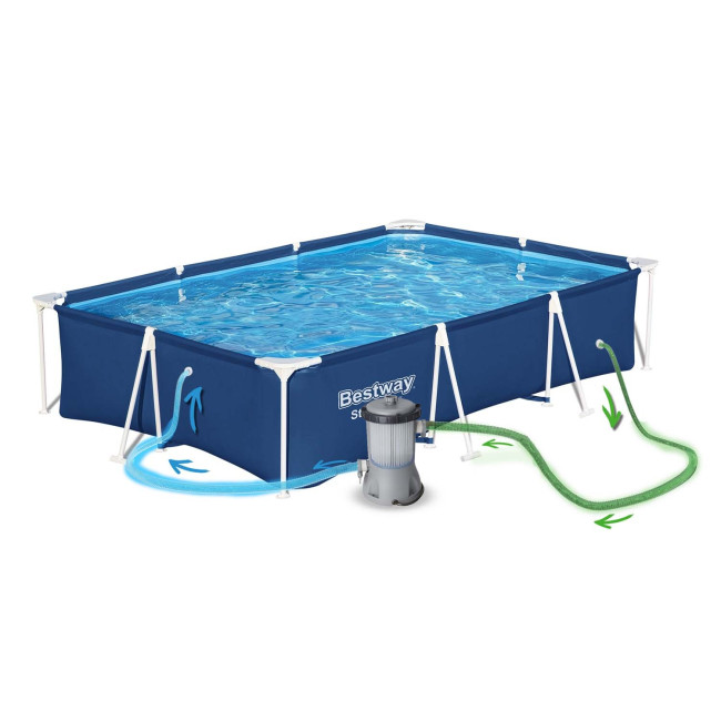 Бассейн каркасный прямоугольный 16в1 Bestway 56404N, 300 x 201 x 66 см
