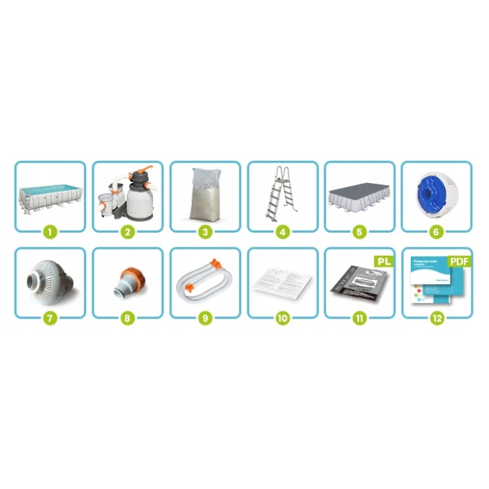 Бассейн каркасный 12в1 Bestway 5612B 640 х 274 х 132 см