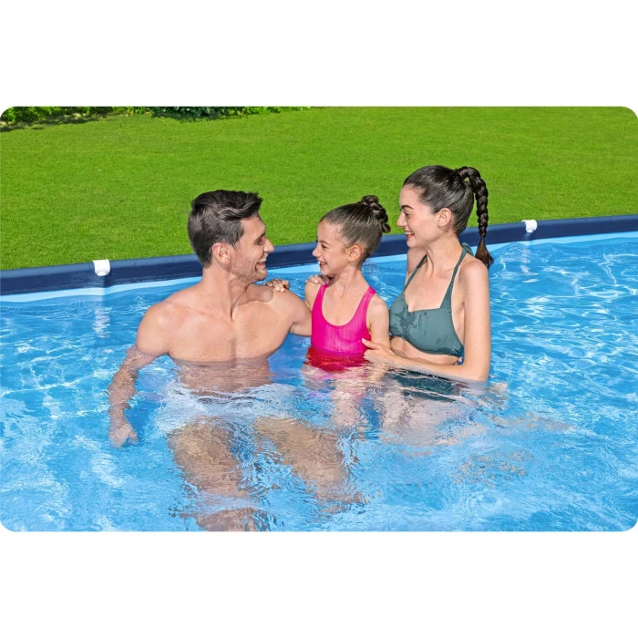 Басейн каркасний прямокутний 15в1 Bestway 56405N 400 x 211 x 81 см