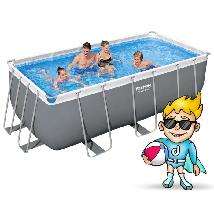 Бассейн каркасный прямоугольный 17в1 Bestway 56457N, 412x201x122 см
