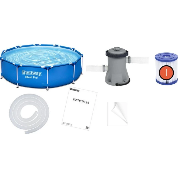 Басейн каркасний 8в1 Bestway 56679 Steel Pro 305 см