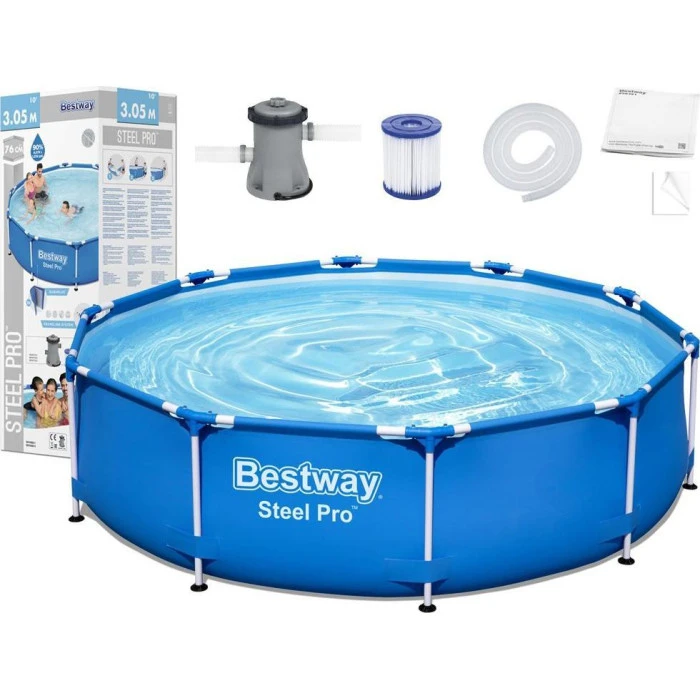 Басейн каркасний 8в1 Bestway 56679 Steel Pro 305 см