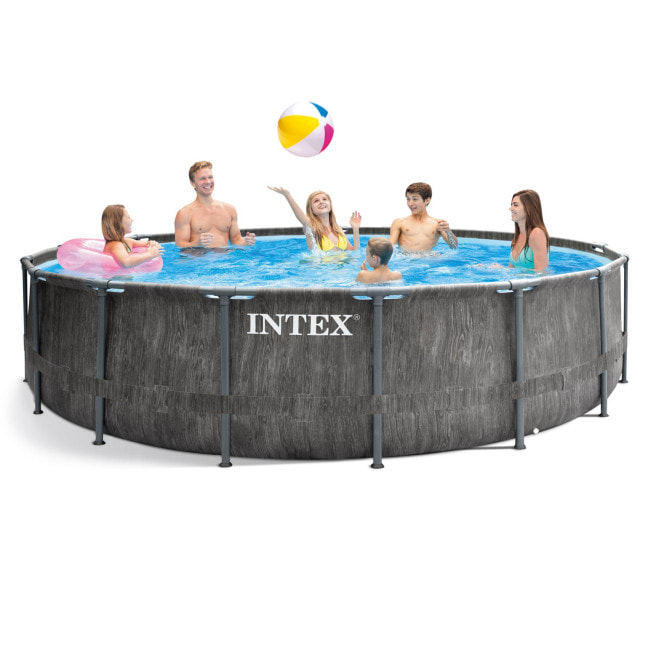 Басейн каркасний 18в1 INTEX 26742, 457 x 122 см, темно-сірий