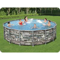 Басейн каркасний Bestway 56966 Power Steel 488 см - коричневий