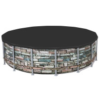 Басейн каркасний Bestway 56966 Power Steel 488 см - коричневий