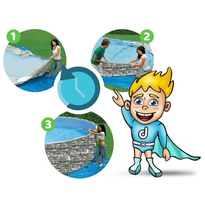 Бассейн каркасный Bestway 56966 Power Steel 488 см – коричневый