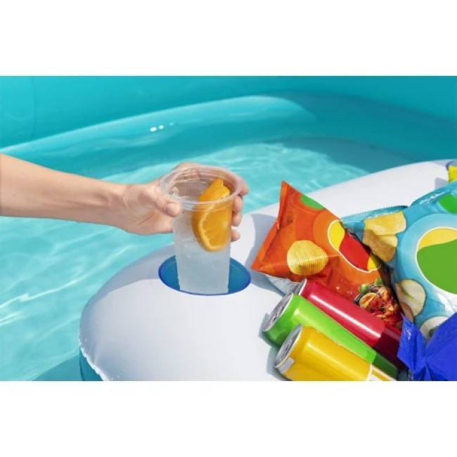 Бассейн надувной Bestway 54446 с плавающим столом Sippin' Summer 218 x 218 x 48 см
