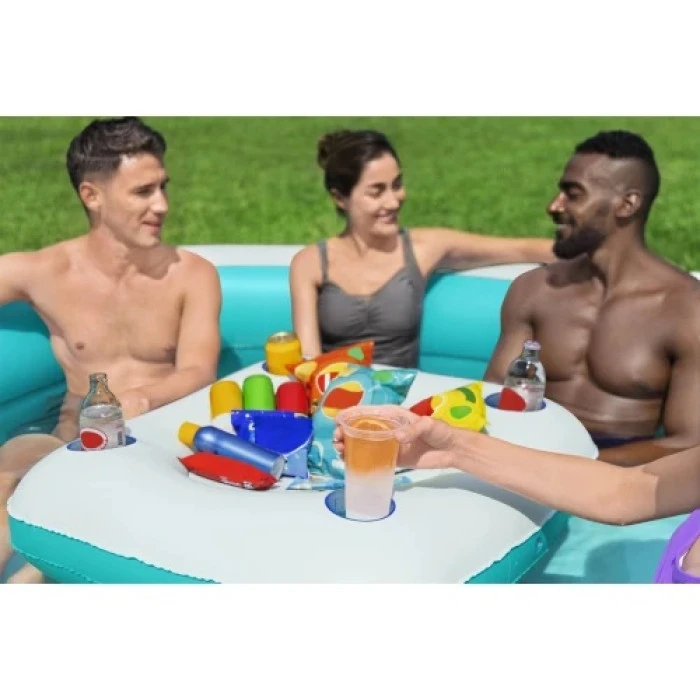 Бассейн надувной Bestway 54446 с плавающим столом Sippin' Summer 218 x 218 x 48 см
