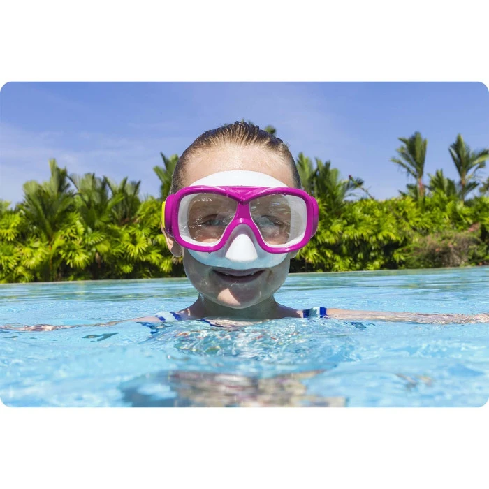 Маска для плавання Bestway 22039 рожево-бірюзова