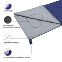 Спальный мешок NILS CAMP NC2002 серо-синий