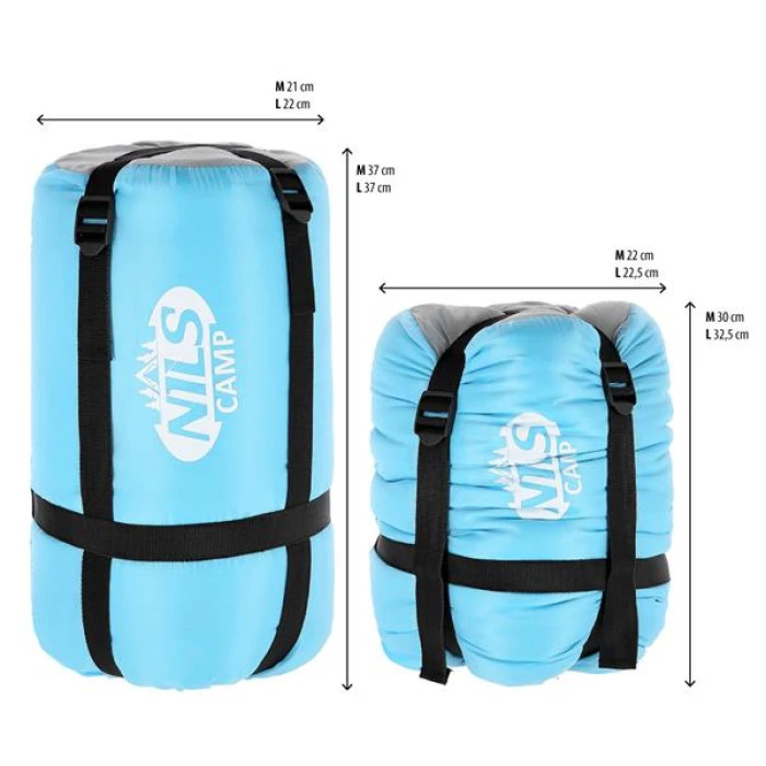 Спальный мешок размер М NILS CAMP NC2008 серо-мятный