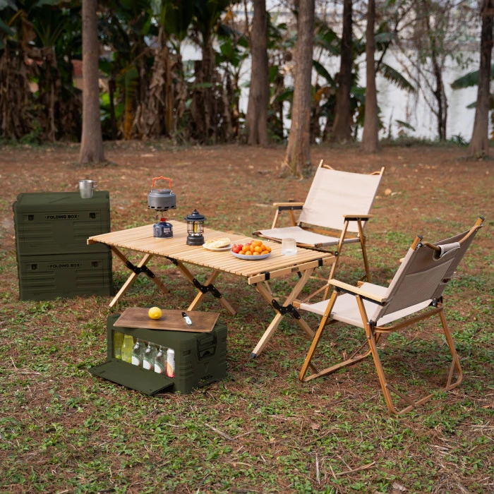 Ящик складаний 2в1 NILS CAMP NCB4002 32 л, зелений