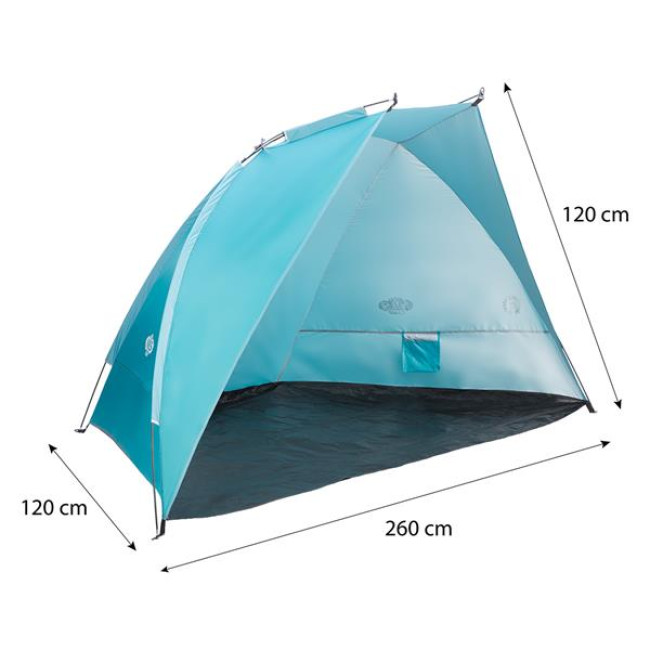 Пляжная палатка 260х120х120 NILS NC8030 бирюзовая
