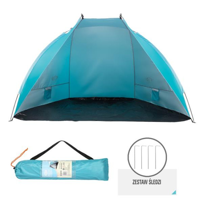 Пляжная палатка 260х120х120 NILS NC8030 бирюзовая