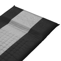 Килимок самонадувний NILS CAMP NC4340, 195 х 60 х 5 см - чорно-сірий