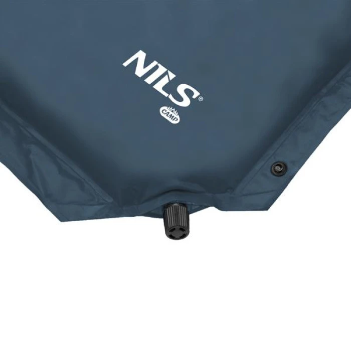 Коврик двухместный самонадувающийся с подушкой NILS CAMP NC4060, 186 х 130 х 3 см - серый