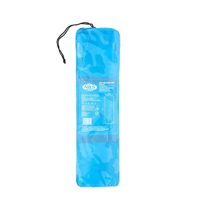 Самонадувающийся коврик NILS CAMP NC4062 195 х 60 х 5 см, голубой