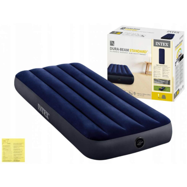 Матрас надувной Intex 64756 191x76x25 см, синий