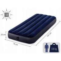 Матрас надувной Intex 64756 191x76x25 см, синий