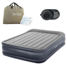 Матрас надувной Intex 64136ND 203x152x42 см, сине-серый