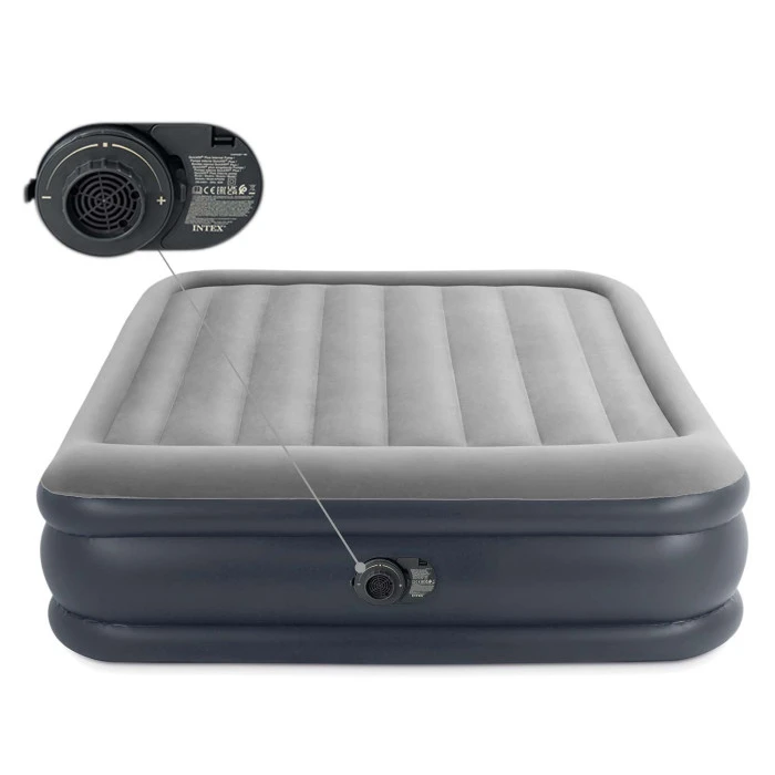 Матрас надувной Intex 64136ND 203x152x42 см, сине-серый