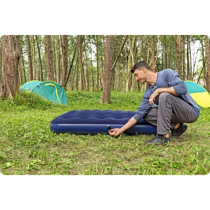 Матрац надувний Bestway 67003 з насосом 203x152 см, синій