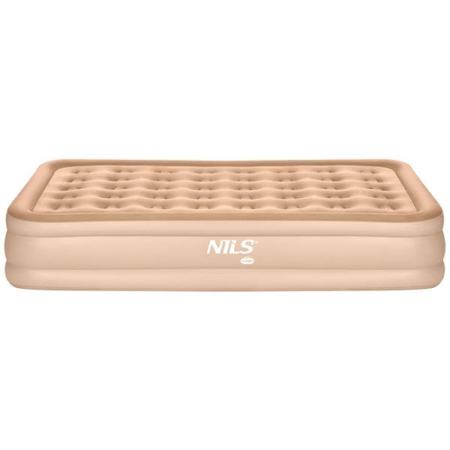 Матрац надувний двомісний NILS CAMP NC2808 з електронасосом 200 х 145 х 35, бежевий