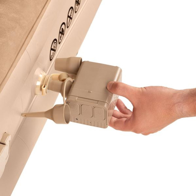 Матрац надувний двомісний NILS CAMP NC2808 з електронасосом 200 х 145 х 35, бежевий