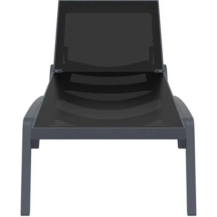 Шезлонг Siesta Pacific, серо-черный