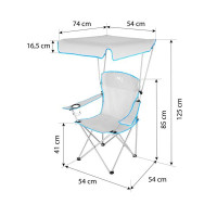 Кресло складное NILS CAMP NC3087, серое