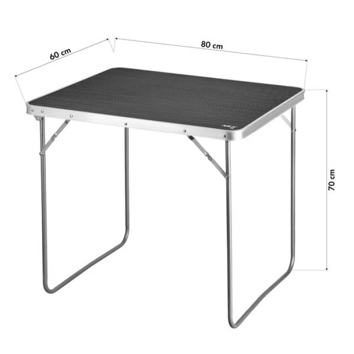 Кемпинговый стол NILS CAMP NC3401 80 x 60 x 70 см, темно-серый