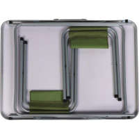 Стіл кемпінговий розкладний Enero і 2 стільці 80 x 60 x 70 см - зелений